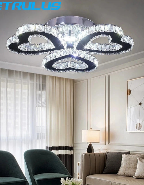 Load image into Gallery viewer, Modern Crystal Led Ceiling Light Nordic Chandelier Living Room Decor Indoor Pandent Lamp Bedroom Fixture Hotel Luxury Luminaire
