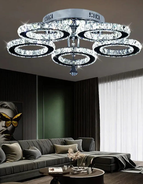 Load image into Gallery viewer, Modern Crystal Led Ceiling Light Nordic Chandelier Living Room Decor Indoor Pandent Lamp Bedroom Fixture Hotel Luxury Luminaire
