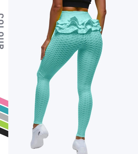 Jacquard Bubble Yoga Pants High Waist Hip Raise Yoga Pants Yoga Pants Tight Large Size Sweat-Absorbent Breathable Sports Fitness Leggings Women