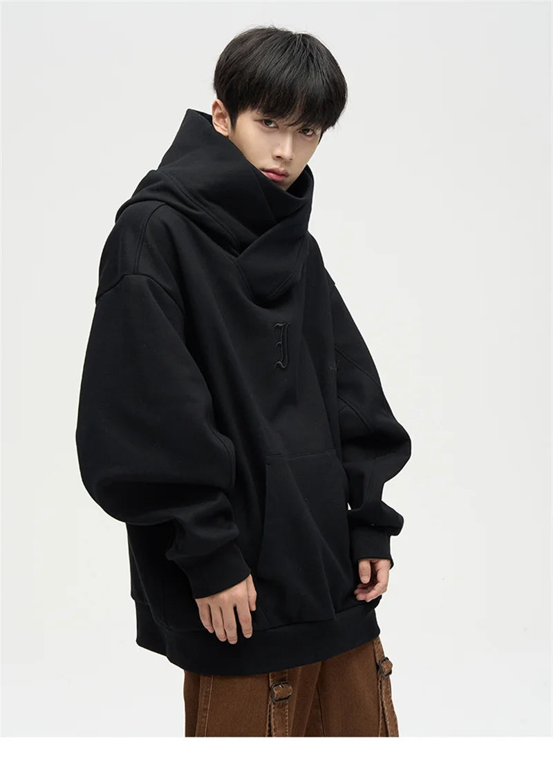 Autumn Ninja Streetwear Turtleneck Hoodies For Men