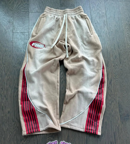 Fashion Stripes Pants New American Trend Hip Hop Men Jogger Drawstring Sweatpants Oversize