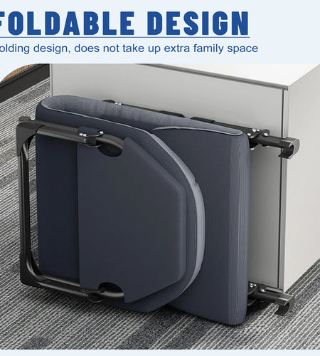 Sleeping Cots for Adults 6 Positions, Portable & Foldable Bed with Mattress and Pillow, Heavy Duty Sturdy Frame for Camp, Home