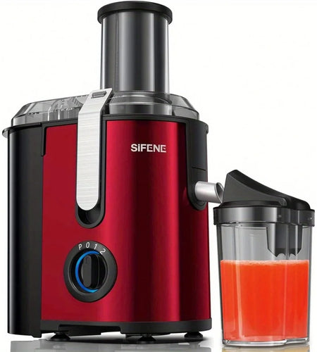 High-Power Hervigour Juicer Machine, Large 3.2" Feed Chute, Quick Juice Extractor for Whole Fruits & Veggies, 3-Speed Settings,