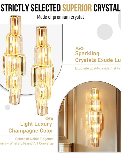 Load image into Gallery viewer, LUVODI Luxury Crystal Wall Lamp 3-Layer Wall Crystal Sconce Light E14 Led Corn Lights
