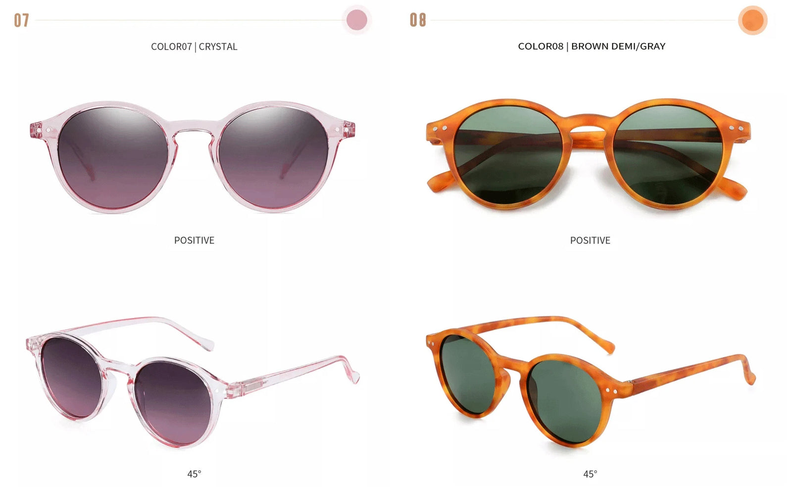 Retro Polarized round Sunglasses UV400 Protection Unisex Vintage Style Casual Fashion Eyewear for Men And Women