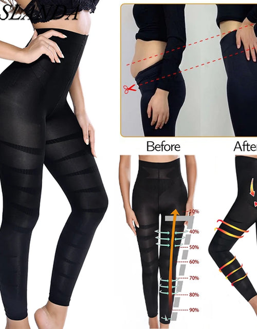 Load image into Gallery viewer, Legs Slimming Body Shaper Anti Cellulite Compression Leggings High Waist Tummy Control Panties Thigh Sculpting Slimmer Shapewear
