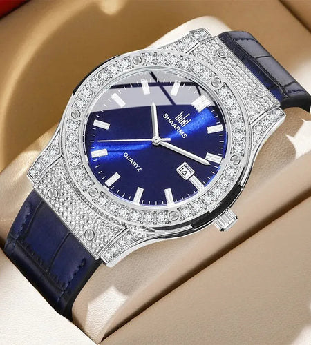 Men Watch  Luxury Waterproof Fashion Genuine Leather