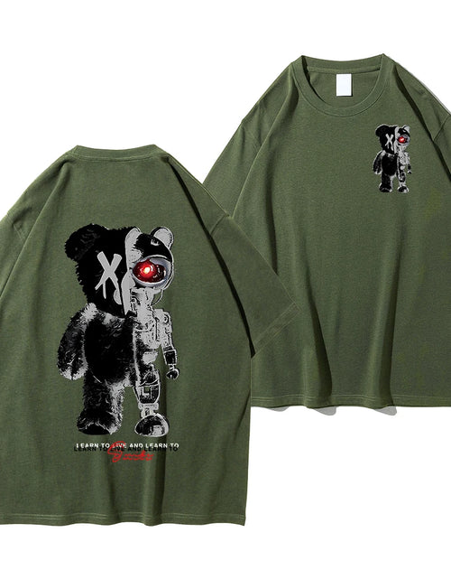 Load image into Gallery viewer, Half A Ted Bear, Half A Robotic Bear Printed Mens Tshirt
