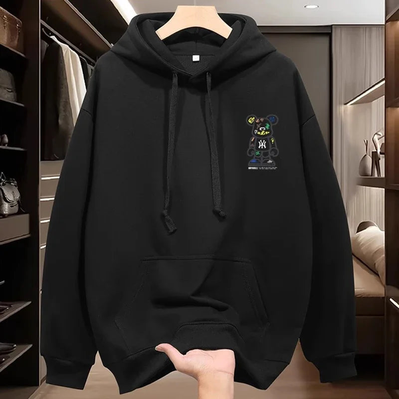 2026 New Design Men's Hooded Sport Shirt - Spring- Casual Fashionable Loose Fit Cool