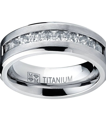 Hot Selling Silver Stainless Steel Rings For Men Square  Ring Jewelry Accessories Wholesale Size 7-13