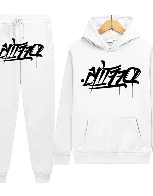 Load image into Gallery viewer, Men's sportswear, new fashion hip hop suit two-piece set hoodie printed sweatshirt comfortable casual style
