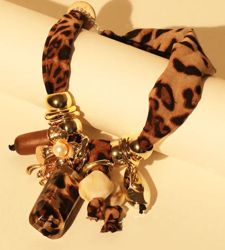 Fashion Retro Leopard & Beads Necklace For Women, Trendy Vintage  Jewelry