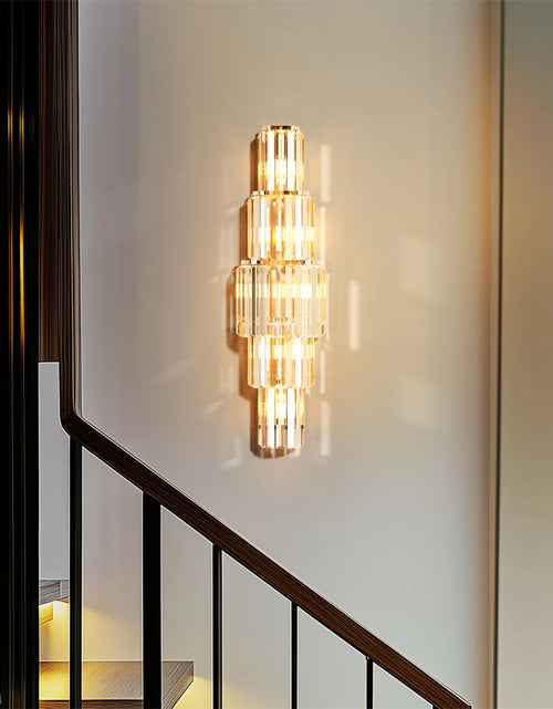 Load image into Gallery viewer, LUVODI Luxury Crystal Wall Lamp 3-Layer Wall Crystal Sconce Light E14 Led Corn Lights
