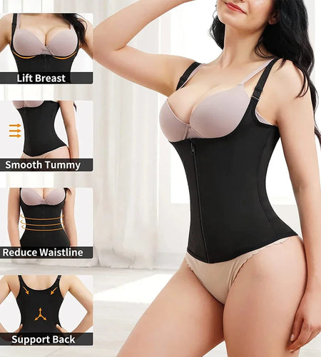 Sweat Waist Trainer Vest Slimming Corset for Weight Loss Body Shaper Sauna Suit Compression Shirt Belly Girdle Tops Shapewear
