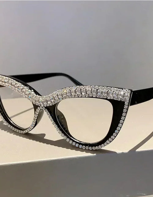 Load image into Gallery viewer, Women&#39;s Luxury Cat Eye Reading Glasses Shining Diamond
