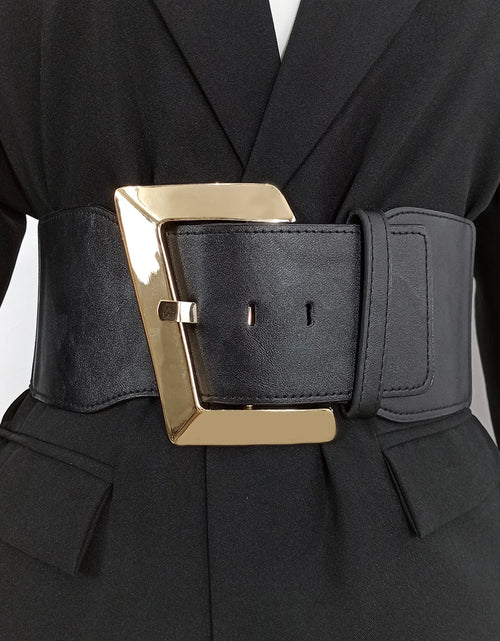 Load image into Gallery viewer, Designer Belts For Women High Quality Wide Stretch Cummerbunds Black Waist Corset Belt Female Plus Size Waistband White
