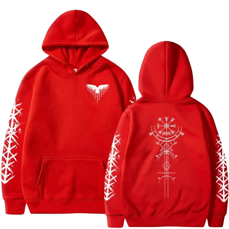 Men's Hoodie High Grade Ancient Viking Rune Pattern Sweatshirt Male