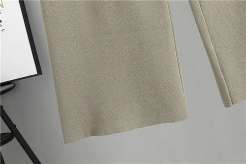 Load image into Gallery viewer, Spring Autumn 3 Piece Women Cardigan Tracksuits Fashion Knitted Pant Set Ladies Sweater Suit Vintage Fashion Ladies 3 Piece Set
