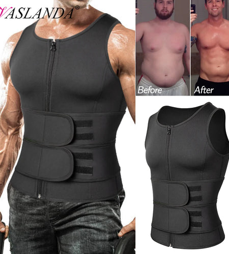 Men Body Shaper Waist Trainer Sauna Suit Sweat Vest Slimming Weight Loss Shirt Fat Burner Workout Tank Tops Shapewear