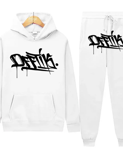 Load image into Gallery viewer, Men's sportswear, new fashion hip hop suit two-piece set hoodie printed sweatshirt comfortable casual style
