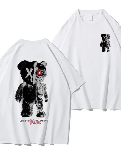 Load image into Gallery viewer, Half A Ted Bear, Half A Robotic Bear Printed Mens Tshirt
