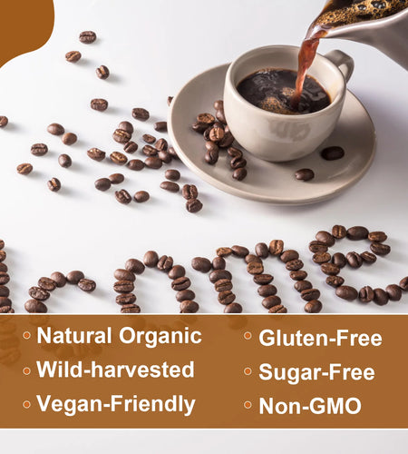 10 in 1 Mushroom Coffee Mixed Reishi & Lion's Mane Mushrooms Support Immunity and Focus Health Boost Memory 70g NO-GMO