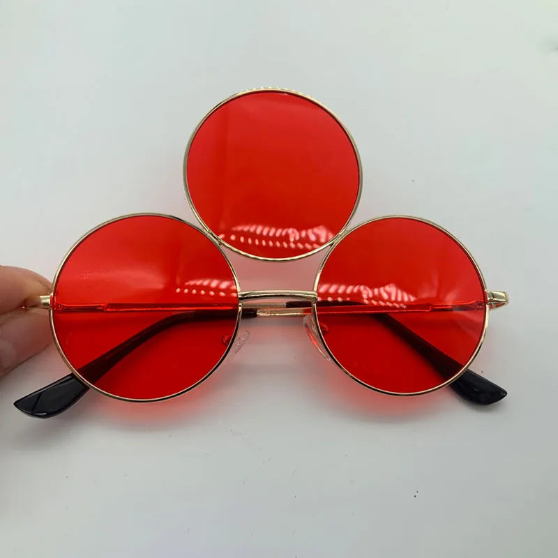 New 2025 Sunglasses Third Lenses 3 Eyes Round Women Metal Vintage Sun Glasses For Men Fashion Eyewear Shades Party UV400