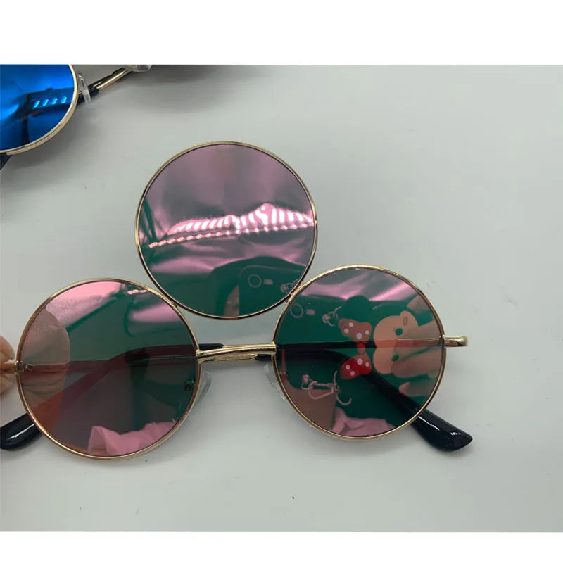 New 2025 Sunglasses Third Lenses 3 Eyes Round Women Metal Vintage Sun Glasses For Men Fashion Eyewear Shades Party UV400