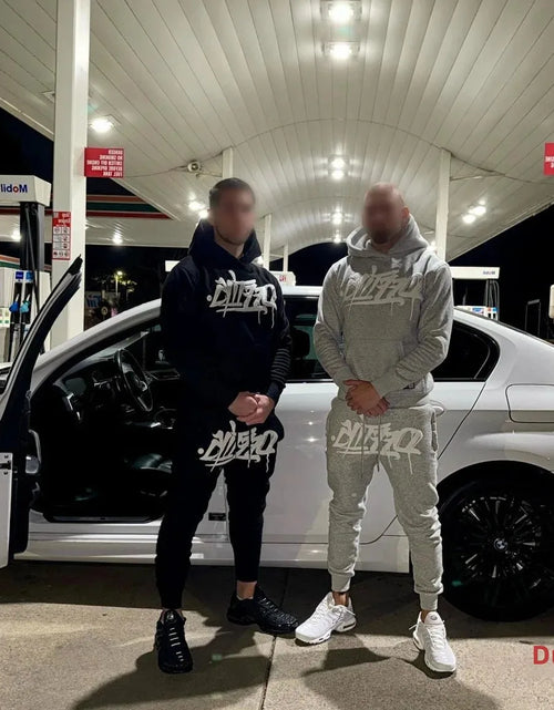 Load image into Gallery viewer, Men's sportswear, new fashion hip hop suit two-piece set hoodie printed sweatshirt comfortable casual style
