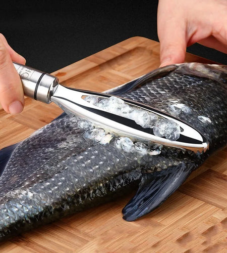 Stainless Steel Fish Scales Scraper Grater Eco-Friendly Kitchen Tool for Fast Cleaning And Bone Tweezers Seafood Gadget