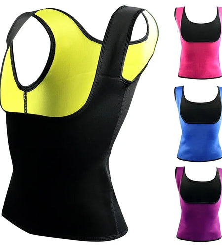 Plus Size Women's Neoprene Sauna Sweat Waist Trainer Corset Tank Top Vest Sport Workout Slimming Shaper S-6XL Fitness Clothing