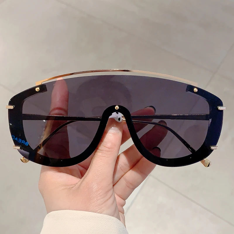 Stylish Women Sunglasses Fashion Gradient Outdoor Sports Shades Trendy Luxury Brand Design Futuristic Men Sun Glasses