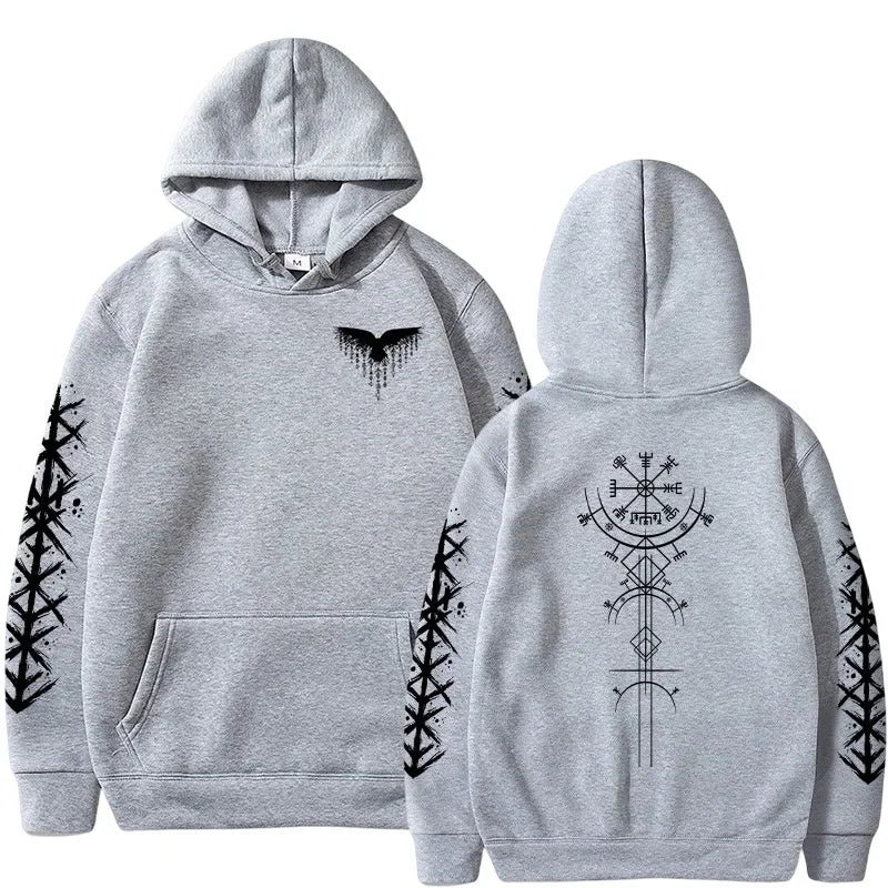 Men's Hoodie High Grade Ancient Viking Rune Pattern Sweatshirt Male