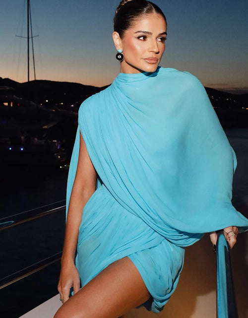 Load image into Gallery viewer, Elegant Women 2 Piece Set Strapless Shawl Vest Crop Top, Pleats Skirt Sexy
