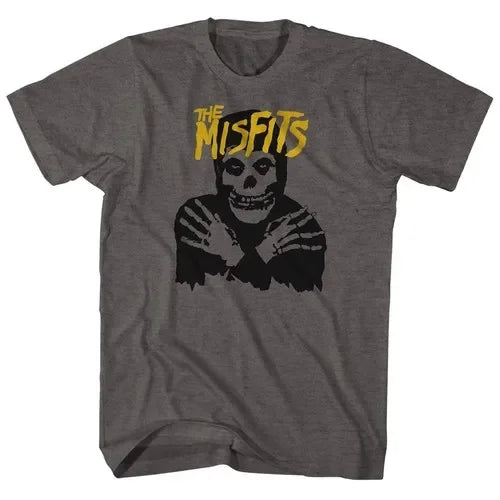New Fashion Misfits Punk Style Tshirt Retro Street Skull Pattern Men's T-shirt