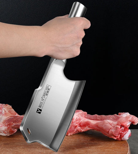 Forged Bone Cutting Knife Stainless Steel Special Kitchen Knife for Bone Chopping Short Blade Handle Length 14cm