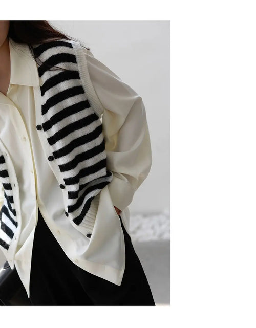 Load image into Gallery viewer, 2025 Spring Long Sleeve Button Up Shirt Solid Tie Oversize Shirts Blouse
