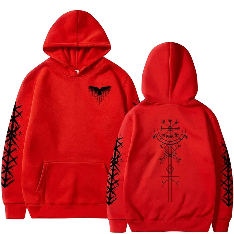 Men's Hoodie High Grade Ancient Viking Rune Pattern Sweatshirt Male