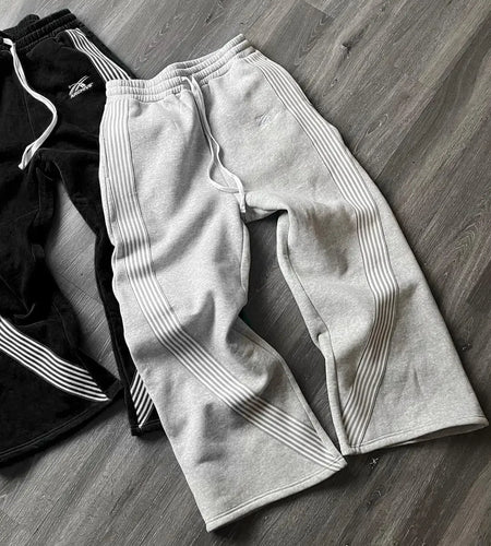 Embroidered Gray Casual  Men's  Premium Jogging Drawstring Sweatpants