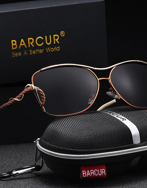 Load image into Gallery viewer, BARCUR Women's UV400 Polarized Sunglasses Vintage Metal Casual Fashion Eyewear with Stainless Steel Frame

