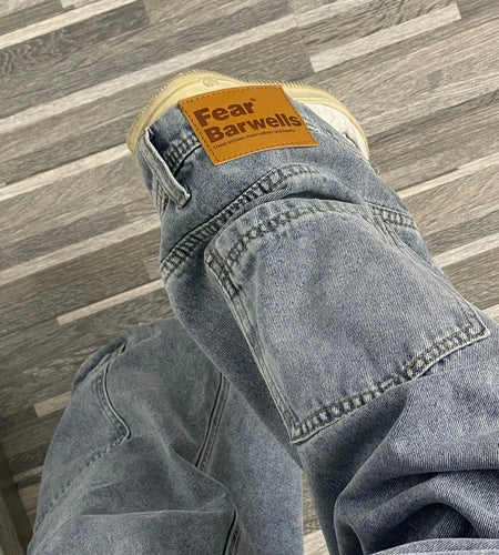 Fashion American Retro Baggy High Waisted Jeans Woman High Street Denim Pants Reversible Trousers Streetwear Loose Jeans