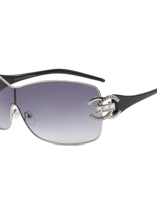 Load image into Gallery viewer, Luxury Rhinestone Oversized One - Piece Frame Y2K Women's Sunglasses Trendy Brand  Eyewear UV400
