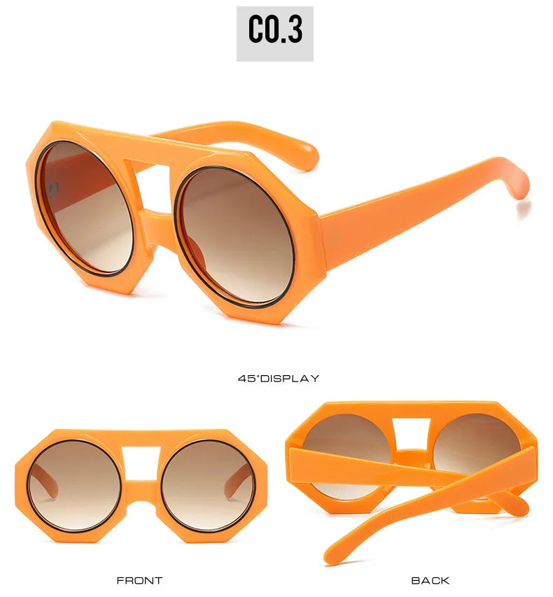 Oversized Round  Sunglasses Women 2025 Luxury Brand