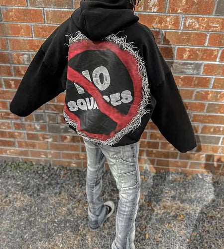 Streetwear Clothing  New Sweatshirt Cartoon Pattern Printing Oversized Hoodie