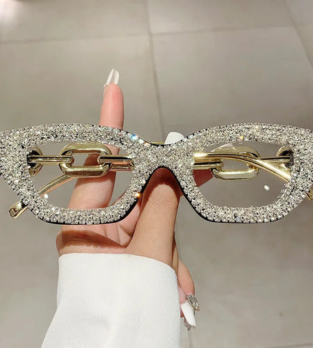 Luxury Diamond Rhinestone Vintage Brand Designer Sunglasses Shades UV400