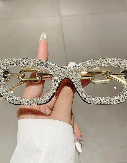 Load image into Gallery viewer, Luxury Diamond Rhinestone Vintage Brand Designer Sunglasses Shades UV400
