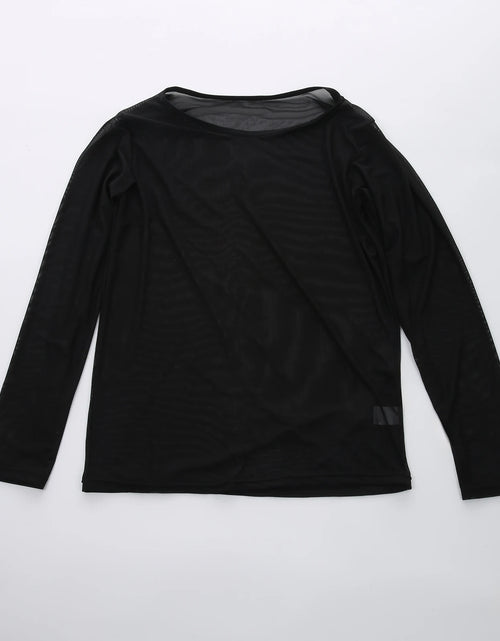 Load image into Gallery viewer, Sexy Unique Transparent T-shirt Men See Through Autumn Long Sleeve Top
