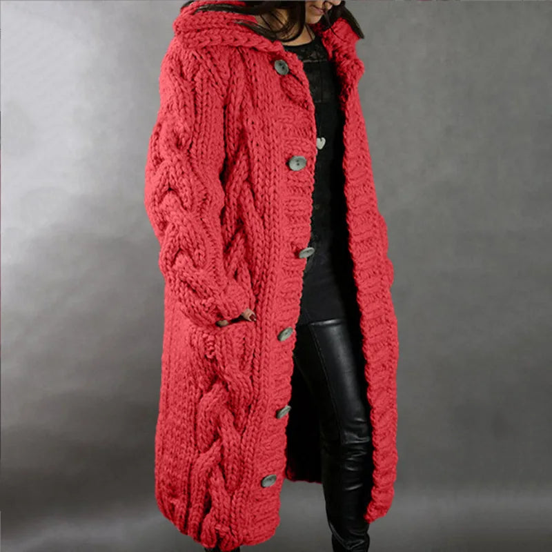 Women's Sweater New Cardigan Large Size Sweater Coat Casual Loose  Fashion Turn Down Collar Knitted Long Coats