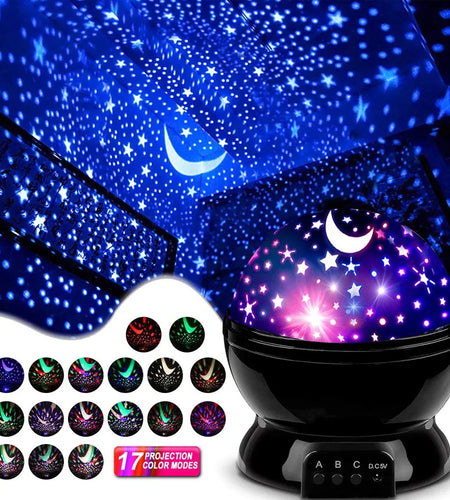 Star Projector Night Light Lamp Fun Gifts for Girls and Boys Rotating Star Sky Moon LED Lights Projector for Kids Bedroom Decor