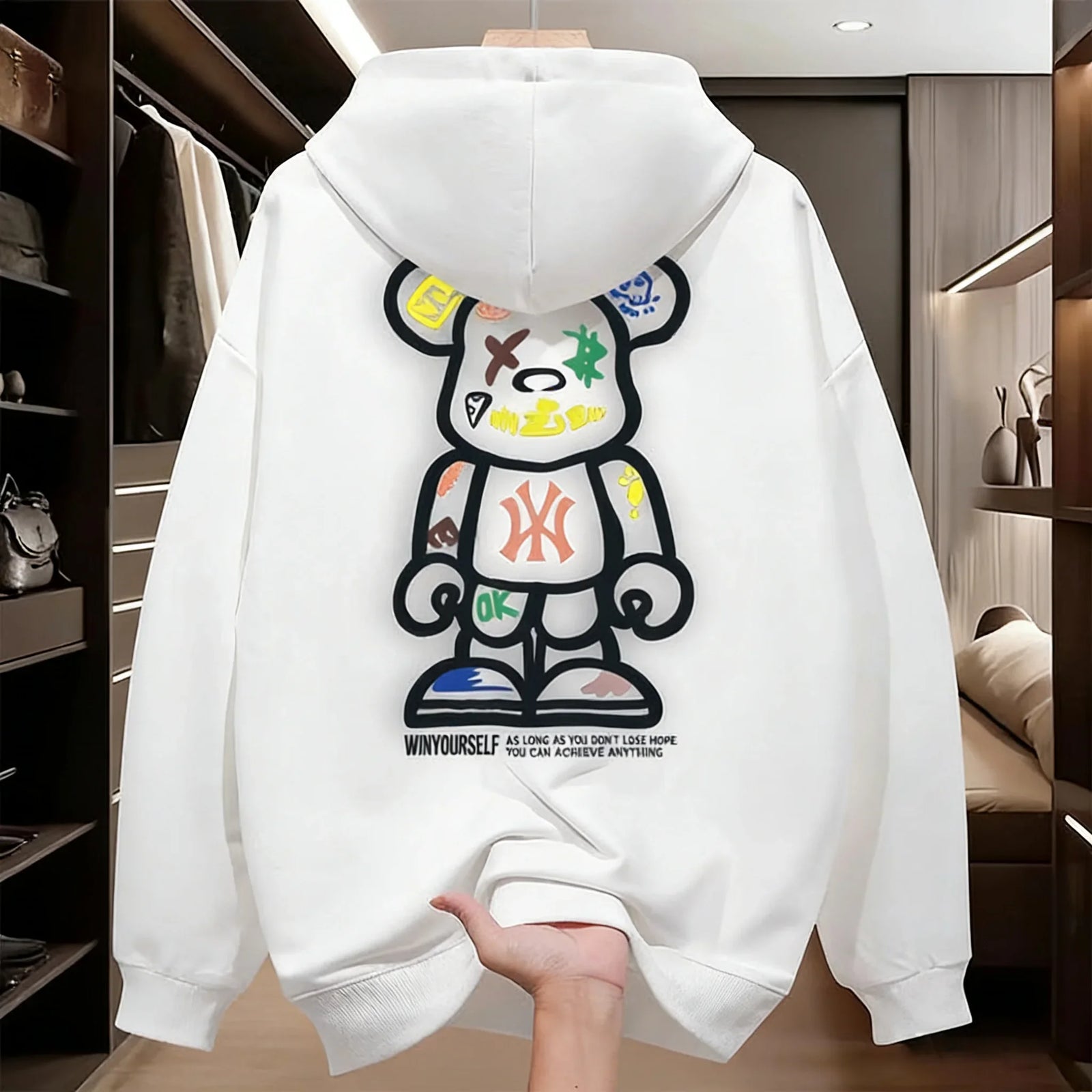 2026 New Design Men's Hooded Sport Shirt - Spring- Casual Fashionable Loose Fit Cool